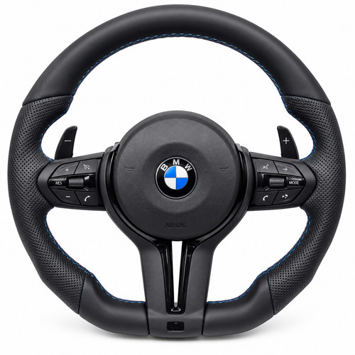 Volante sport pelle forata - pelle,
